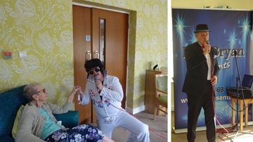 Residents put on their blue suede shoes for Elvis performance at Scunthorpe care home
